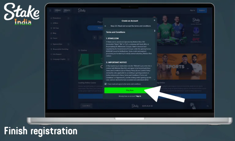Complete the registration process